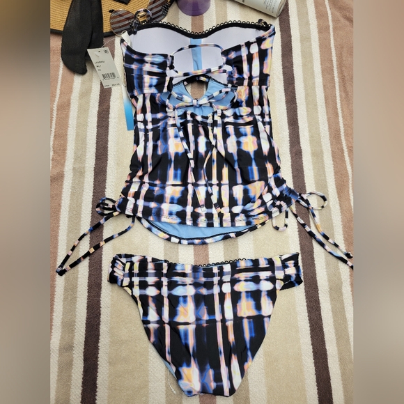 LUCKY BRAND Sweetheart Bandeau Tankini Set - Picture 5 of 10